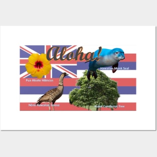 Aloha! Hawaii State Flag and State Symbols Posters and Art